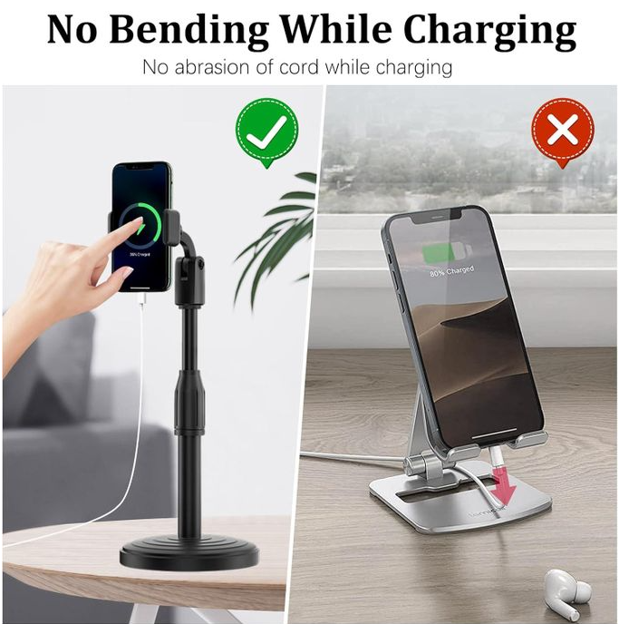 Adjustable Phone Holder Stand – Desk & Bed Mount