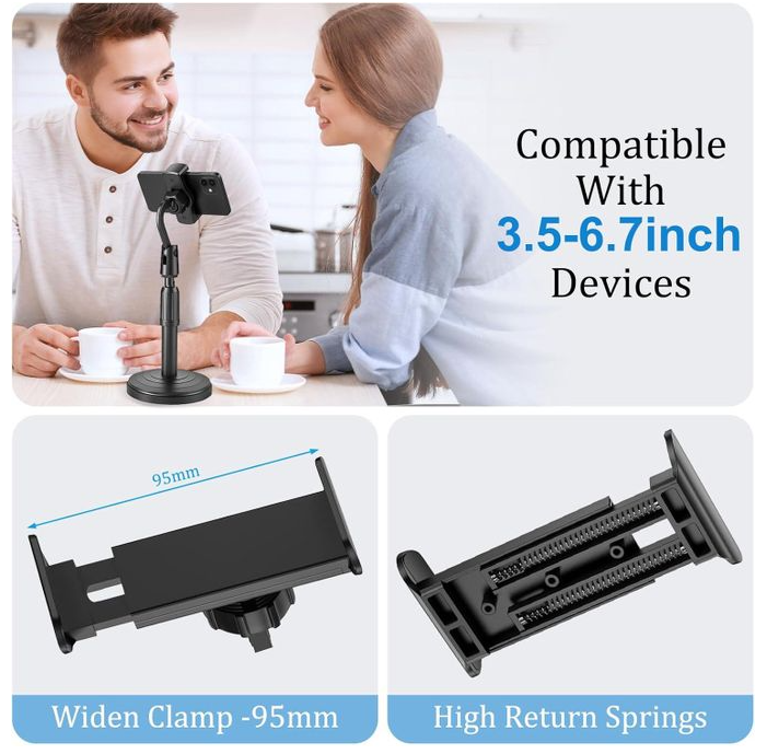 Adjustable Phone Holder Stand – Desk & Bed Mount