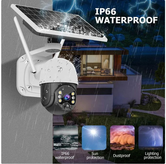 4G Solar Security Camera – PTZ Outdoor Smart CCTV with Night Vision