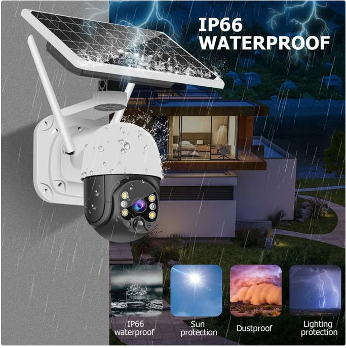 4G Solar Security Camera – PTZ Outdoor Smart CCTV with Night Vision